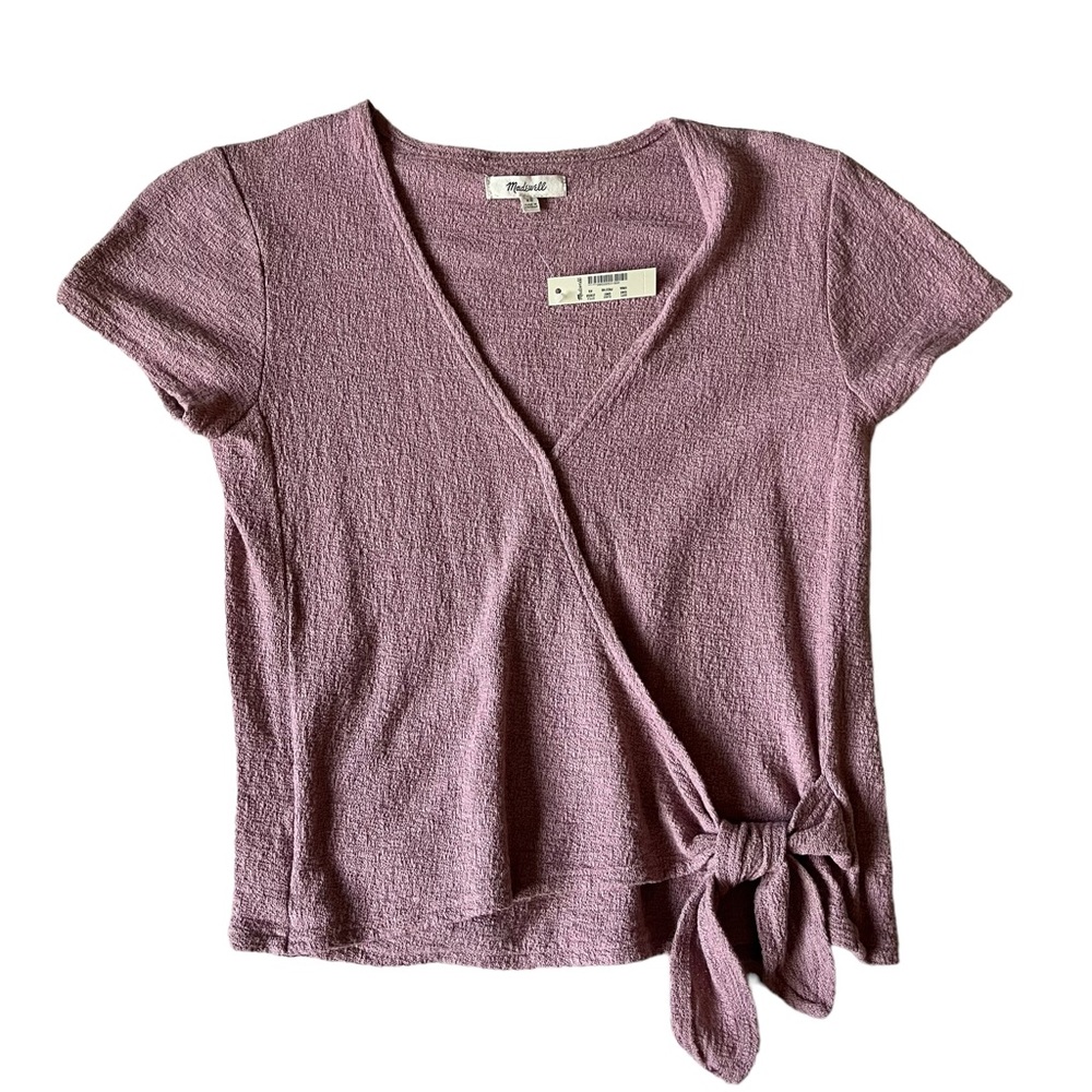 NWT Madewell Texture & Thread Wrap Tie Top - Size XS